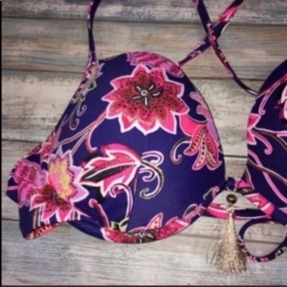 Shade & Shore Floral Push Up Bikini Top - Picture 3 of 5